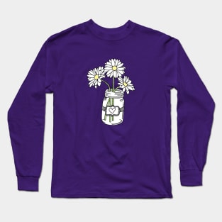 Mason Jar With Flowers Long Sleeve T-Shirt